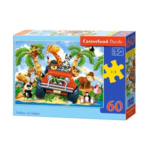 Castorland (B-06793) - "Stubenhocker auf Safari" - 60 Teile Puzzle