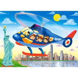 Castorland (B-066063) - "Helikopter-Tour durch New York" - 60 Teile Puzzle