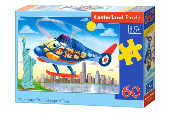 Castorland (B-066063) - "Helikopter-Tour durch New York" - 60 Teile Puzzle