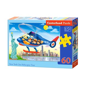 Castorland (B-066063) - "Helikopter-Tour durch New York" - 60 Teile Puzzle