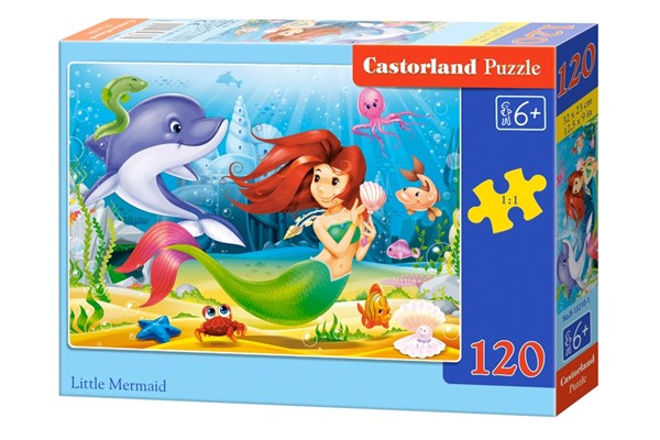 Castorland (B-13210) - "Meerjungfrau und Delphin" - 120 Teile Puzzle