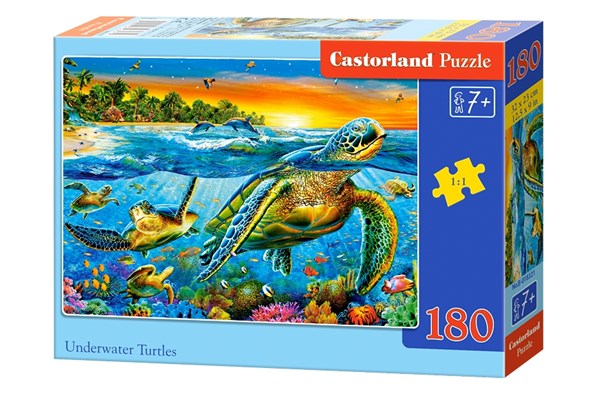 Castorland (B-018321) - "Underwater Turtles" - 180 Teile Puzzle