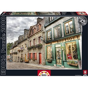 Educa (16012) - "Petit Champlain Neighbourhood, Quebec" - 2000 Teile Puzzle