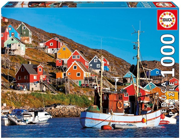 Educa (17745) - "Kleines Fischerdorf" - 1000 Teile Puzzle