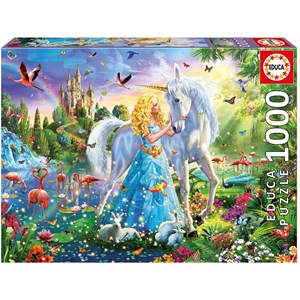 Educa (17654) - "Die Prinzessin und das Einhorn" - 1000 Teile Puzzle