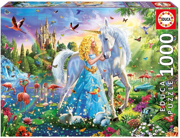 Educa (17654) - "Die Prinzessin und das Einhorn" - 1000 Teile Puzzle