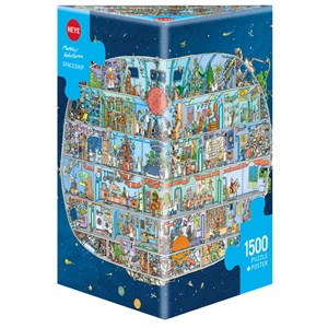 Heye (29841) - Mattias Adolfsson: "Verrücktes Raumschiff" - 1500 Teile Puzzle