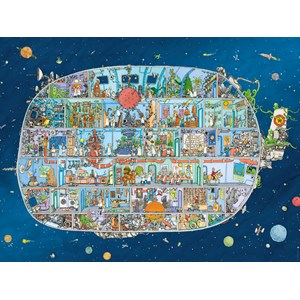 Heye (29841) - Mattias Adolfsson: "Verrücktes Raumschiff" - 1500 Teile Puzzle