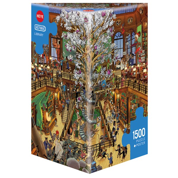 Heye (29840) - Uli Oesterle: "In der Bibliothek" - 1500 Teile Puzzle