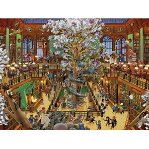 Heye (29840) - Uli Oesterle: "In der Bibliothek" - 1500 Teile Puzzle