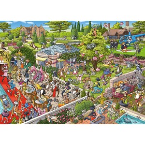 Heye (29838) - Birgit Tanck: "Party - Katzen" - 1000 Teile Puzzle