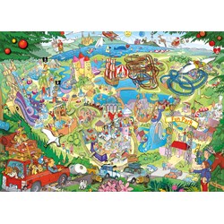 Heye (29837) - Anders Lyon: "Ausflug zum Freizeitpark" - 1000 Teile Puzzle