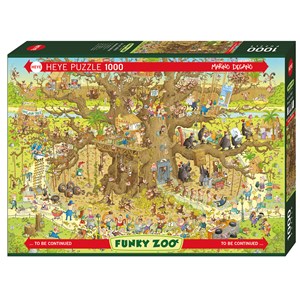 Heye (29833) - Marino Degano: "Affen - Habitat" - 1000 Teile Puzzle