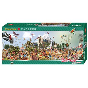 Heye (29824) - Sanda Anderlon: "Belebter Strand" - 2000 Teile Puzzle