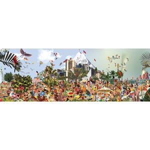 Heye (29824) - Sanda Anderlon: "Belebter Strand" - 2000 Teile Puzzle