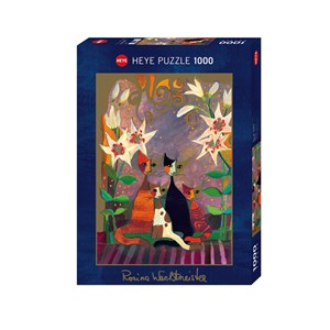 Heye (29819) - Rosina Wachtmeister: "Katzen unter den Lilien" - 1000 Teile Puzzle