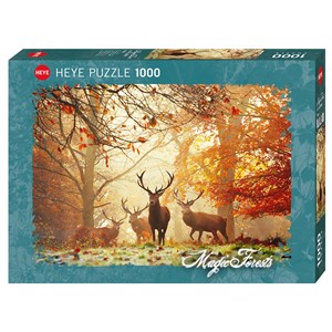 Heye (29805) - Alex Aberi: "Hirsche auf der Lichtung" - 1000 Teile Puzzle