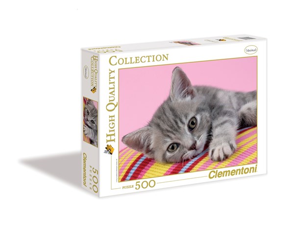 Clementoni (30362) - "Graue Katze" - 500 Teile Puzzle