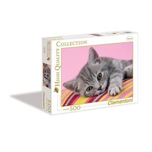 Clementoni (30362) - "Graue Katze" - 500 Teile Puzzle