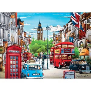 Clementoni (39339) - Hiro Tanikawa: "Londoner Stadtansichten" - 1000 Teile Puzzle