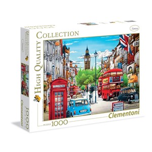 Clementoni (39339) - Hiro Tanikawa: "Londoner Stadtansichten" - 1000 Teile Puzzle