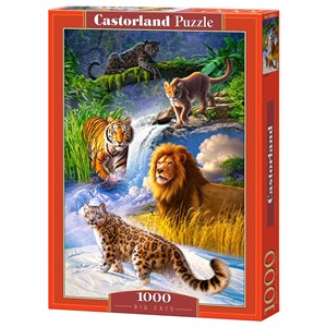 Castorland (C-103553) - "Gefährliche Großkatzen" - 1000 Teile Puzzle
