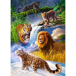 Castorland (B-27415) - "Raubkatzen der Erde" - 260 Teile Puzzle
