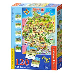 Castorland (E-180) - "Deutschlandkarte" - 120 Teile Puzzle