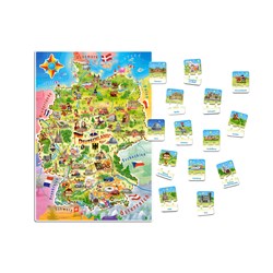 Castorland (E-180) - "Deutschlandkarte" - 120 Teile Puzzle