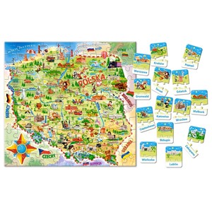 Castorland (E-142) - "Map of Poland" - 100 Teile Puzzle