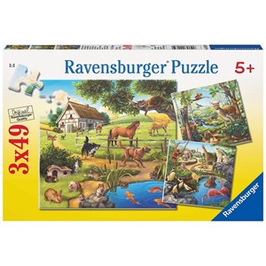 Ravensburger (09265) - "Zoo, wilde und Haustiere" - 49 Teile Puzzle