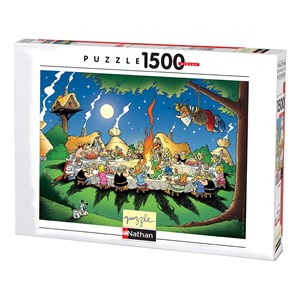Nathan (87737) - "Asterix und Obelix, Das Bankett" - 1500 Teile Puzzle