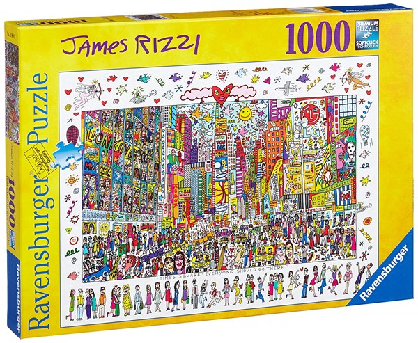 Ravensburger (19069) - James Rizzi: "Times Square, Everyone Should Go There" - 1000 Teile Puzzle