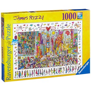 Ravensburger (19069) - James Rizzi: "Times Square, Everyone Should Go There" - 1000 Teile Puzzle