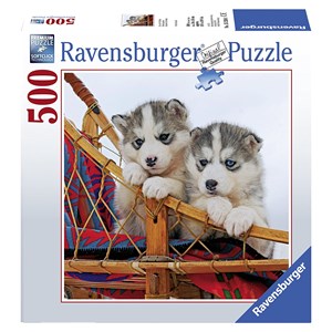 Ravensburger (15230) - "Junge Huskys" - 500 Teile Puzzle