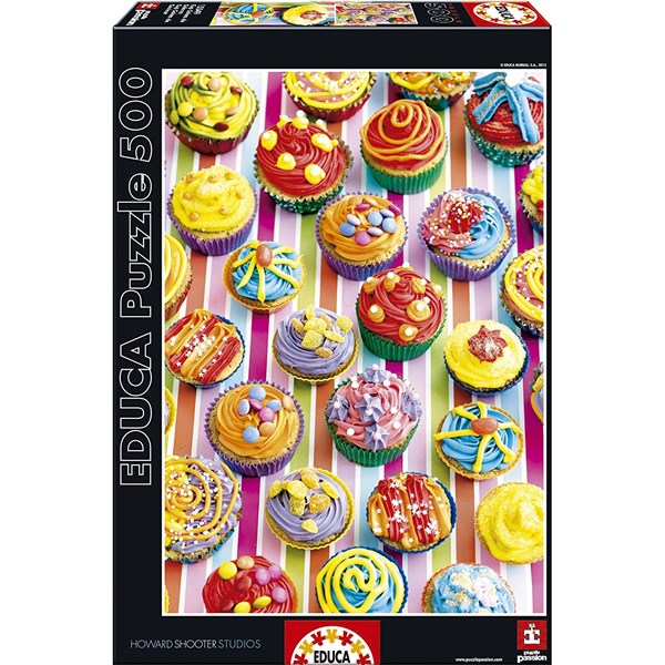Educa (15549) - "Colourful Cupcakes" - 500 Teile Puzzle