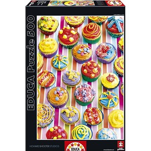 Educa (15549) - "Colourful Cupcakes" - 500 Teile Puzzle