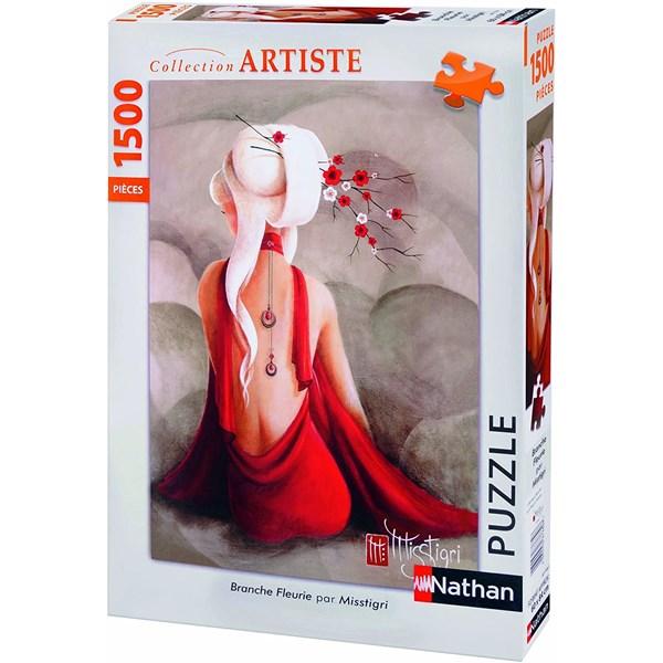 Nathan (87739) - Misstigri: "Branche fleurie" - 1500 Teile Puzzle