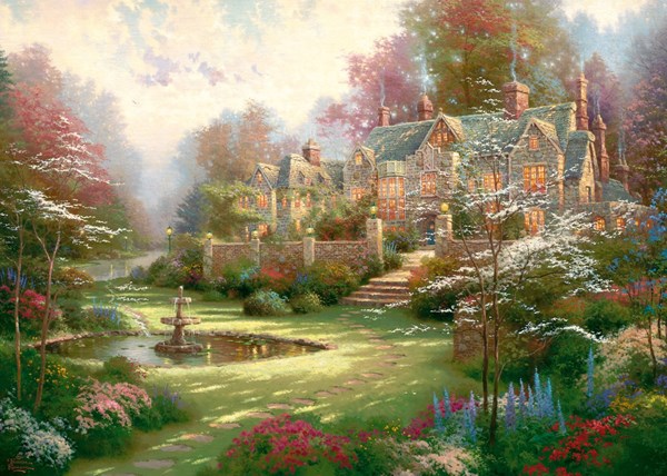 Schmidt Spiele (57453) - Thomas Kinkade: "Landsitz" - 2000 Teile Puzzle