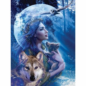 Ravensburger (15414) - "Wolfsfrau" - 1000 Teile Puzzle