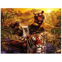 Ravensburger (16646) - "Tigers' Bathing" - 2000 Teile Puzzle