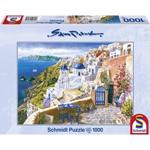 Schmidt Spiele (58560) - Sam Park: "Blick von Santorin" - 1000 Teile Puzzle