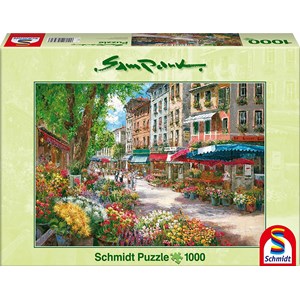Schmidt Spiele (58561) - Sam Park: "Paris, Blumenmarkt" - 1000 Teile Puzzle