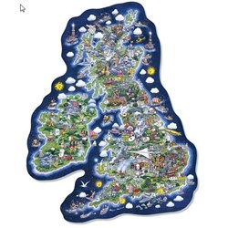 Gibsons (G841) - "Jigmap Großbritannien und Irland" - 150 Teile Puzzle