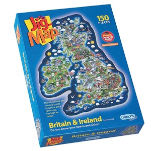 Gibsons (G841) - "Jigmap Großbritannien und Irland" - 150 Teile Puzzle