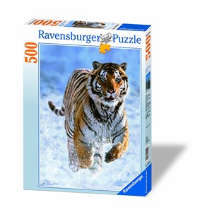 Ravensburger (14475) - "Tiger im Schnee" - 500 Teile Puzzle