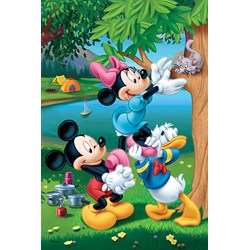 Trefl (17198) - "Donald Duck mit Mickey und Minni" - 60 Teile Puzzle
