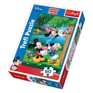 Trefl (17198) - "Donald Duck mit Mickey und Minni" - 60 Teile Puzzle