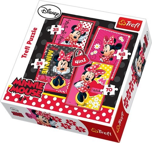 Trefl (34119) - "Minnie Mouse" - 35 48 54 70 Teile Puzzle