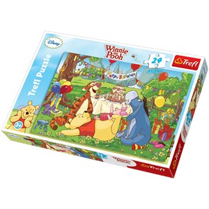 Trefl (14138) - "Winnie Pooh Geburtstag" - 24 Teile Puzzle